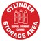 Signmission Keep Cylinders Chained 16in Non-Slip Floor Marker, 16" x 16", FD-2-C-16-99920 FD-2-C-16-99920 - alternate 1
